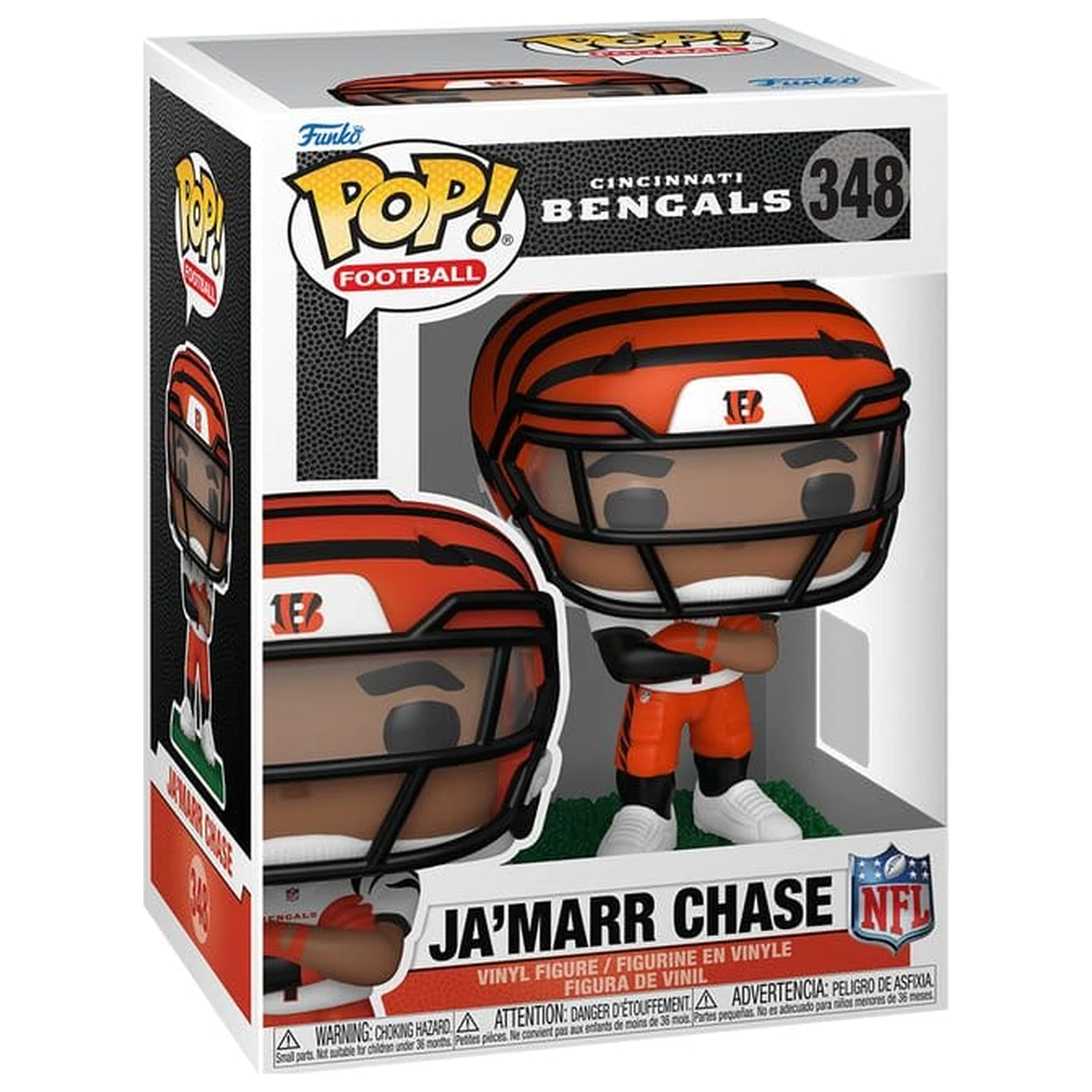 NFL Funko POP! Vinyl Figure : Bengals- Ja'Marr Chase (clear visor) 9 cm product photo