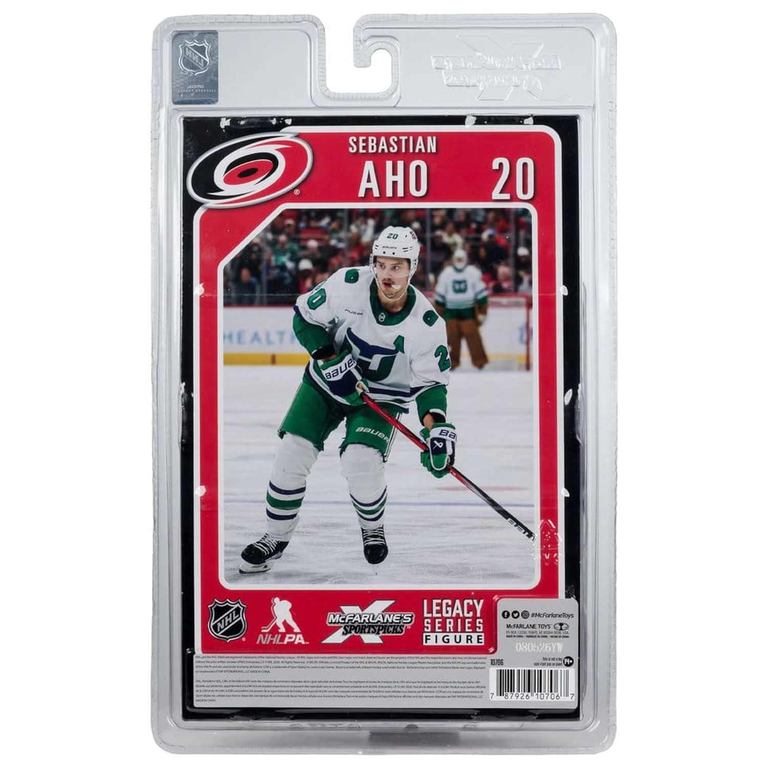 NHL McFarlane SportsPicks Figure Sebastian Aho (Hartford Whalers Retro) 18 cm product photo