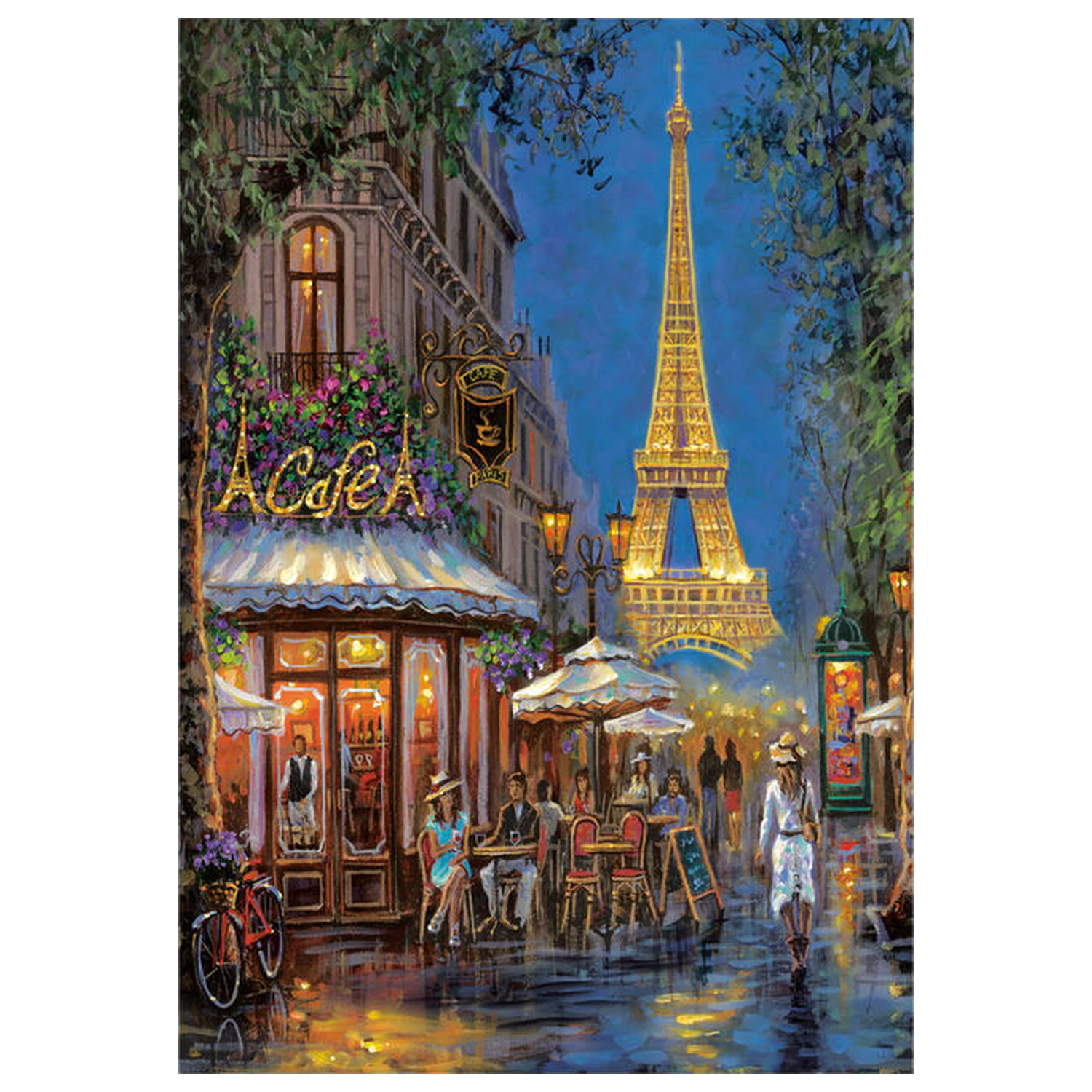Night at the Eiffel Cafe puzzle 500pcs product photo