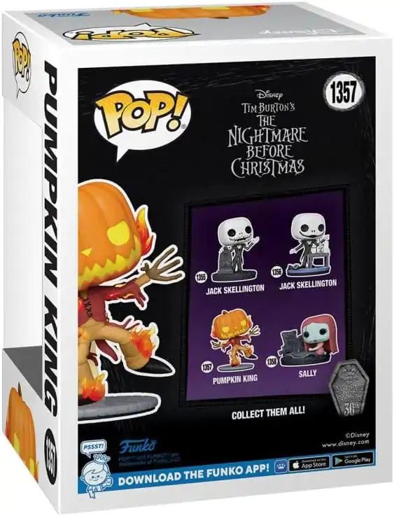 Nightmare before Christmas 30th Anniversary Funko POP! Disney Vinyl Figure Pumpkin King(GW) 9 cm product photo