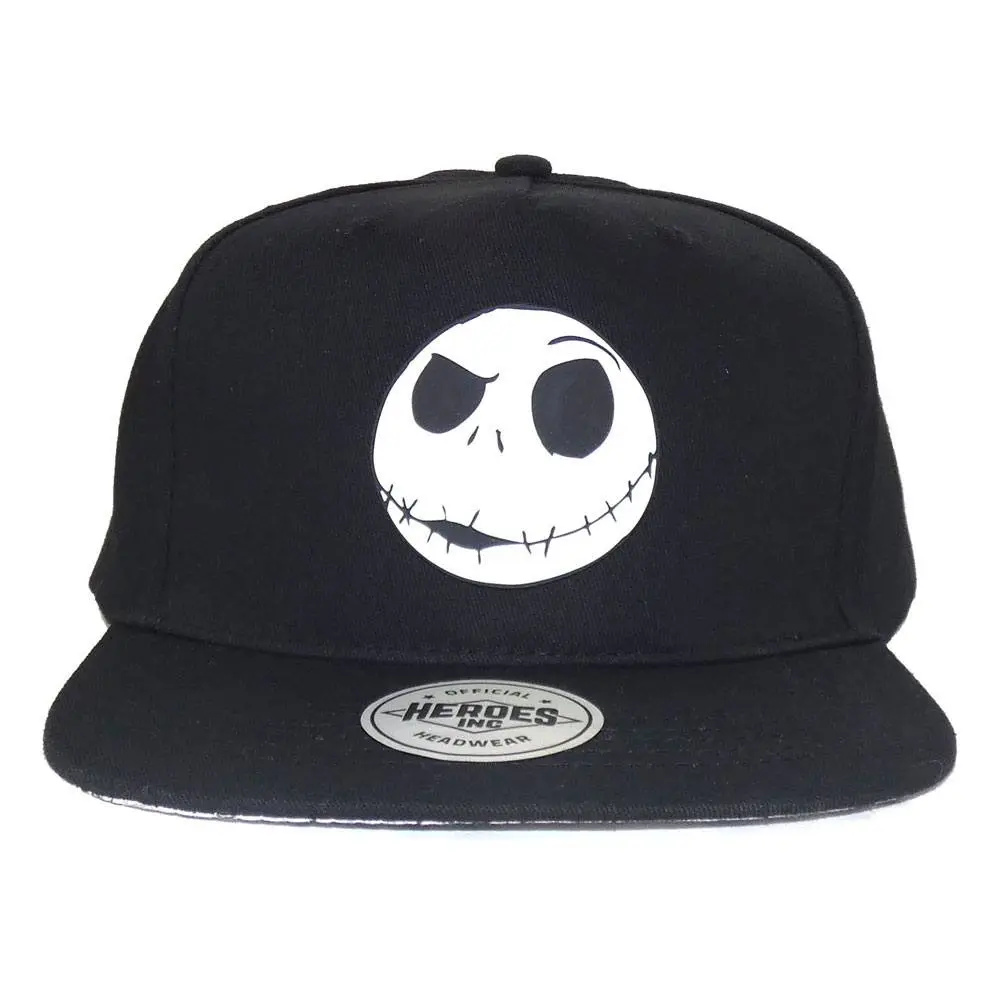 Nightmare before Christmas Curved Bill Cap Jack Face Rubber Badge product photo