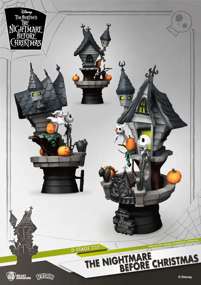 Nightmare before Christmas D-Stage PVC Diorama Jack's Haunted House 15 cm product photo