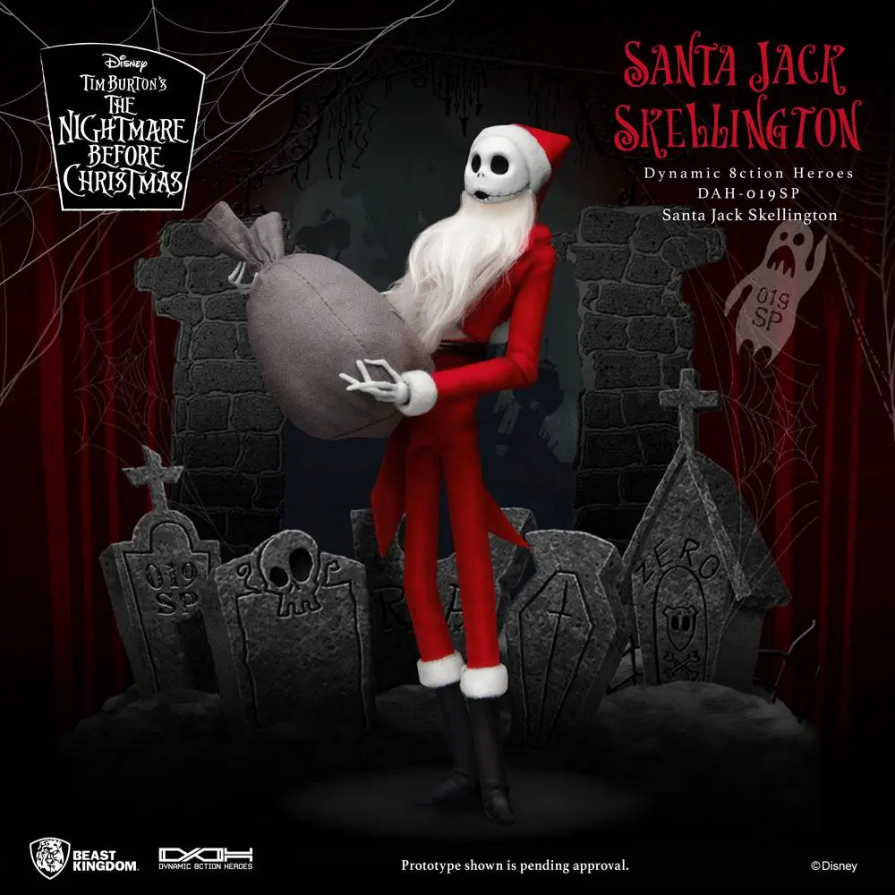 Nightmare before Christmas Dynamic 8ction Heroes Action Figure 1/9 Santa Jack Skellington 21 cm product photo