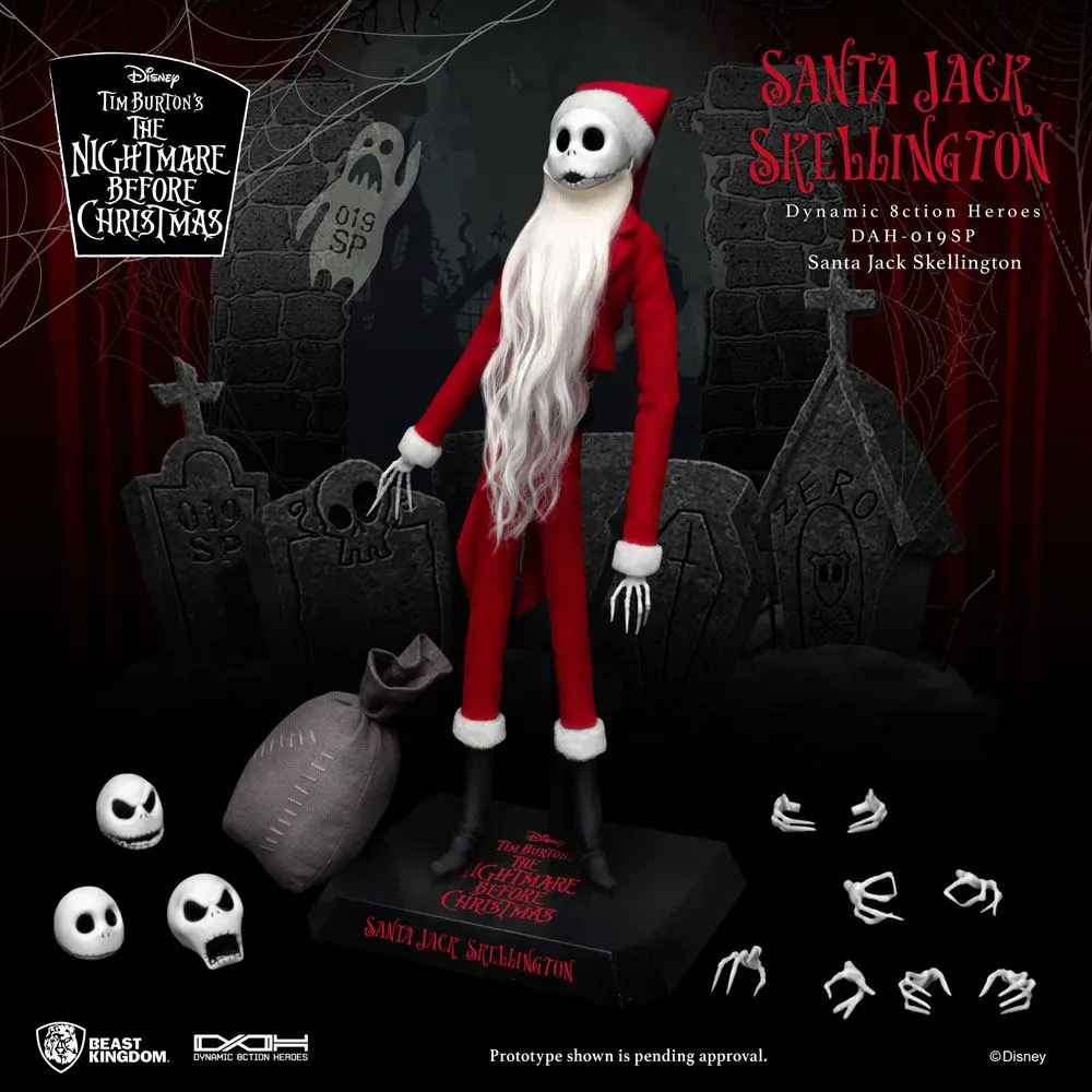 Nightmare before Christmas Dynamic 8ction Heroes Action Figure 1/9 Santa Jack Skellington 21 cm product photo