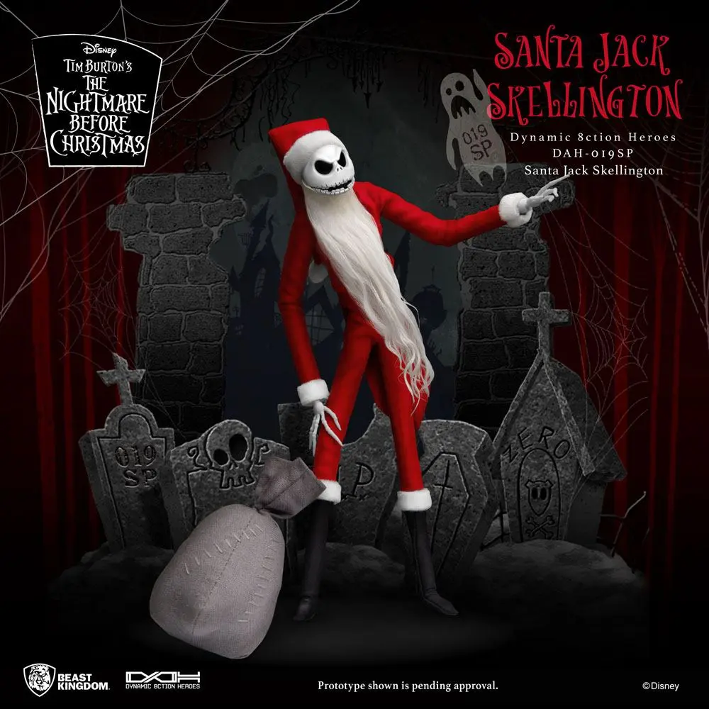 Nightmare before Christmas Dynamic 8ction Heroes Action Figure 1/9 Santa Jack Skellington 21 cm product photo