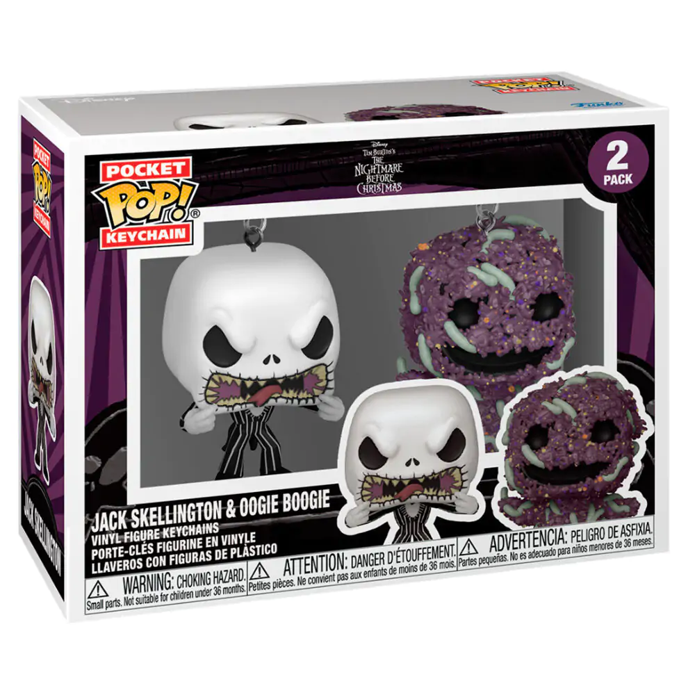 Nightmare Before Christmas Funko POP! Vinyl Keychain 2-Pack Jack/Oogie 4 cm product photo
