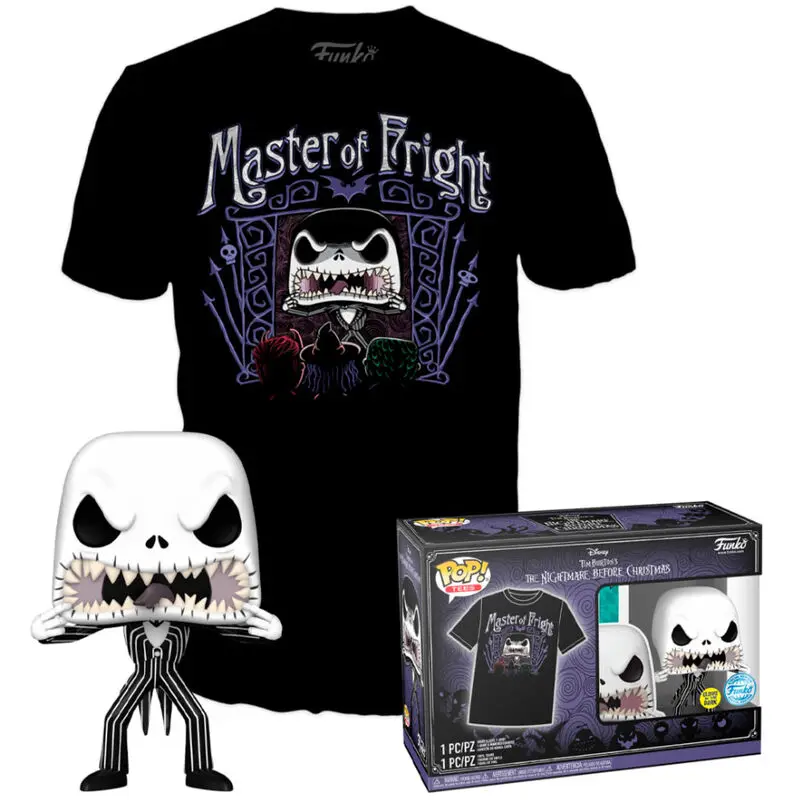 Nightmare Before Christmas Jack Skellington Funko POP figure & tee box Exkluzív product photo