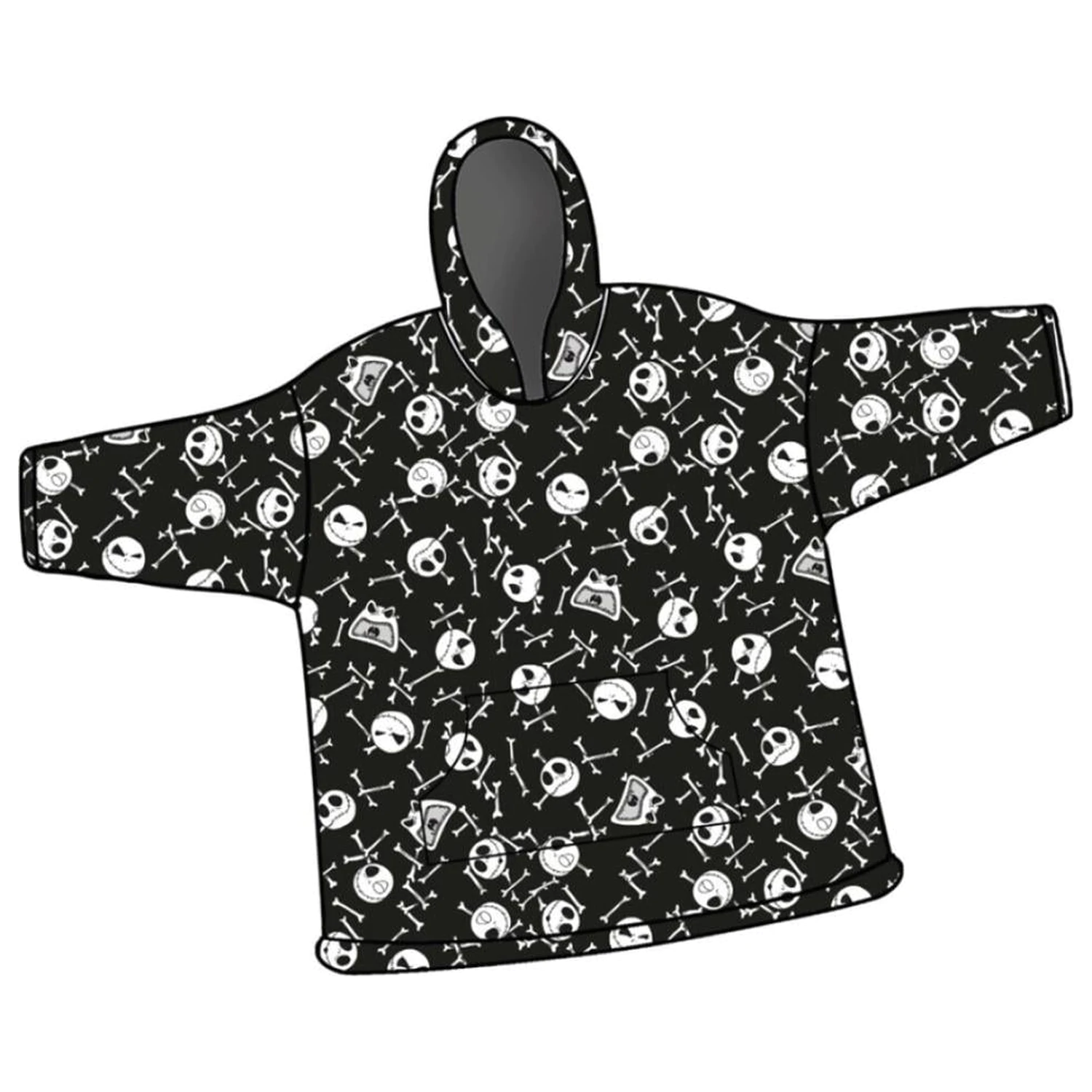 Nightmare Before Christmas Jack Sweat Poncho Adult Size product photo