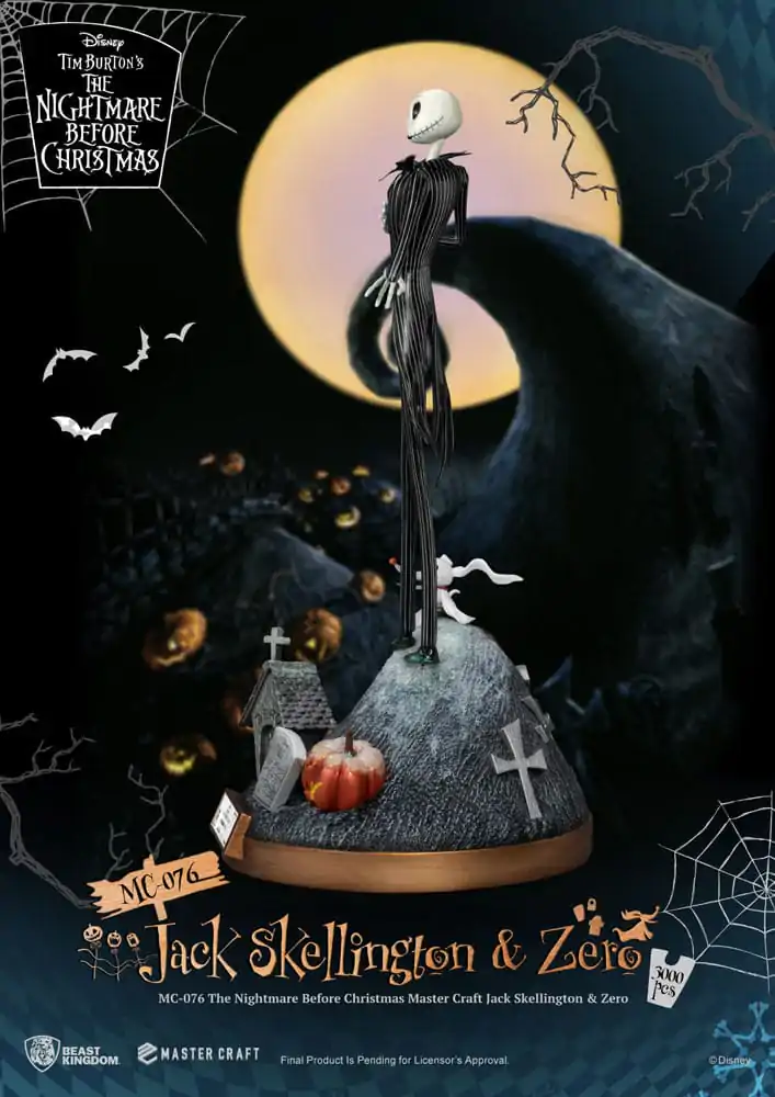 Nightmare before Christmas Master Craft Statue Jack Skellington & Zero 39 cm termékfotó