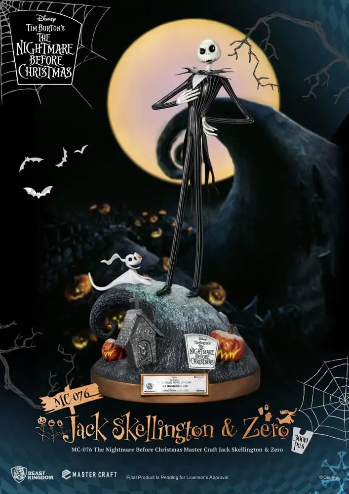 Nightmare before Christmas Master Craft Statue Jack Skellington & Zero 39 cm termékfotó