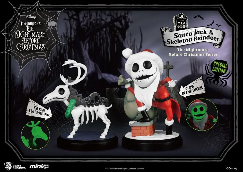 Nightmare Before Christmas Mini Egg Attack Figure 2-Pack Santa Jack & Skeleton Reindeer 8 cm termékfotó