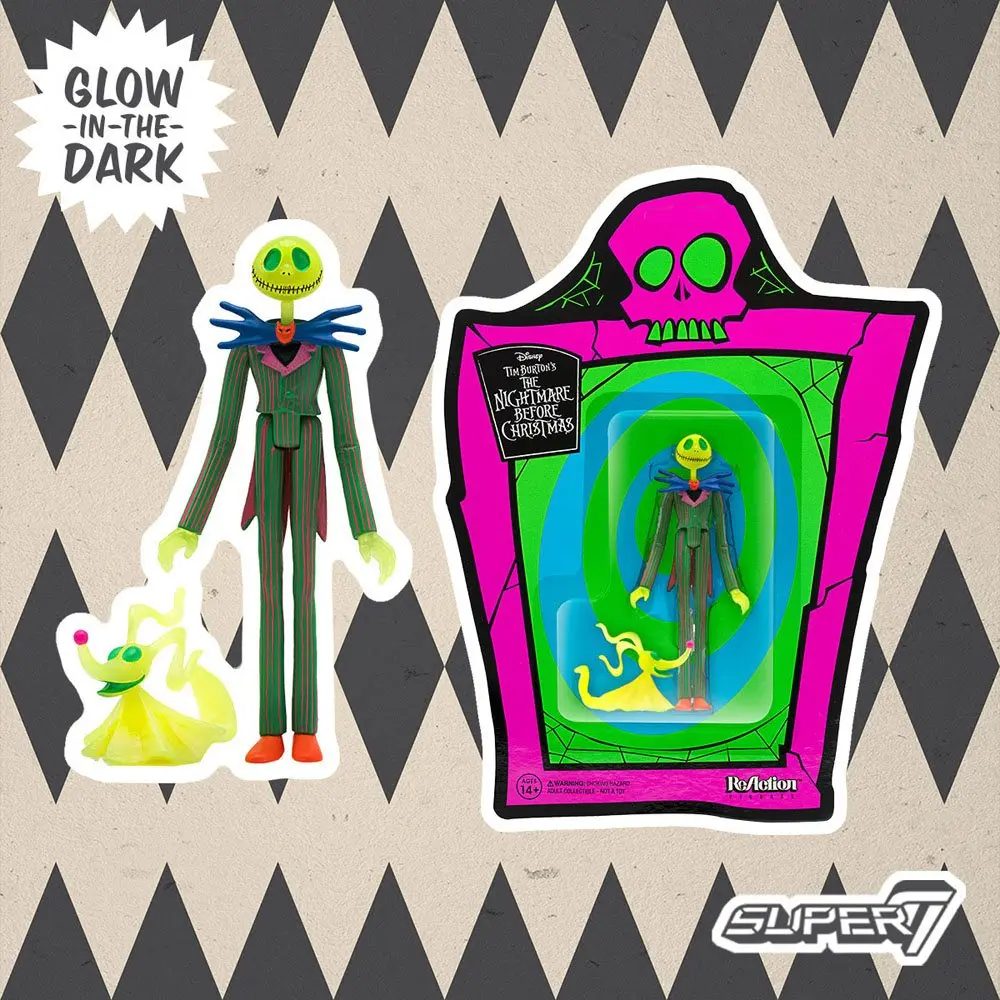 Nightmare Before Christmas ReAction Action Figure Jack Skellington GITD (SDCC 2020) 10 cm product photo