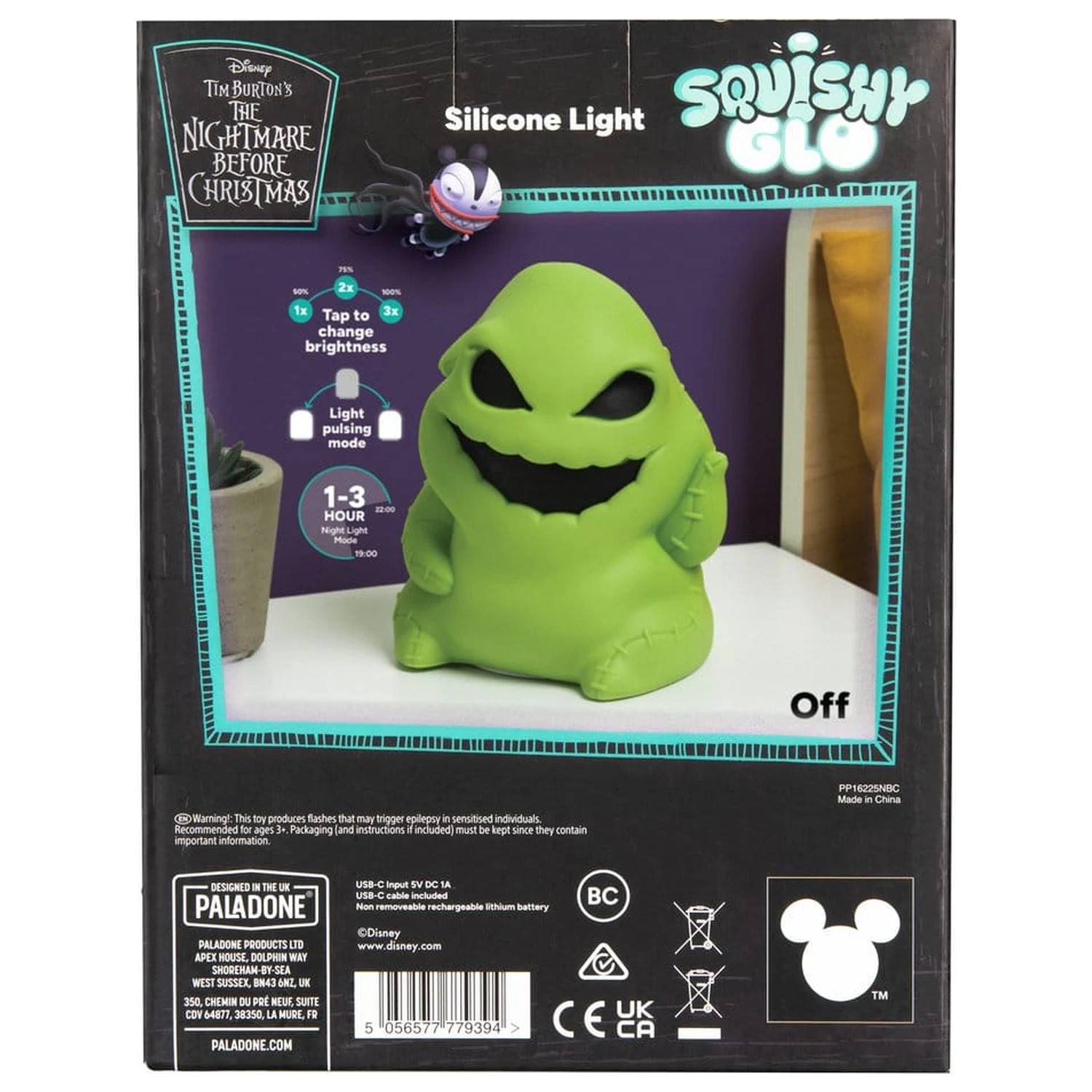 Nightmare Before Christmas SquishyGlo Silicon Light Oogie Boogie 16 cm product photo