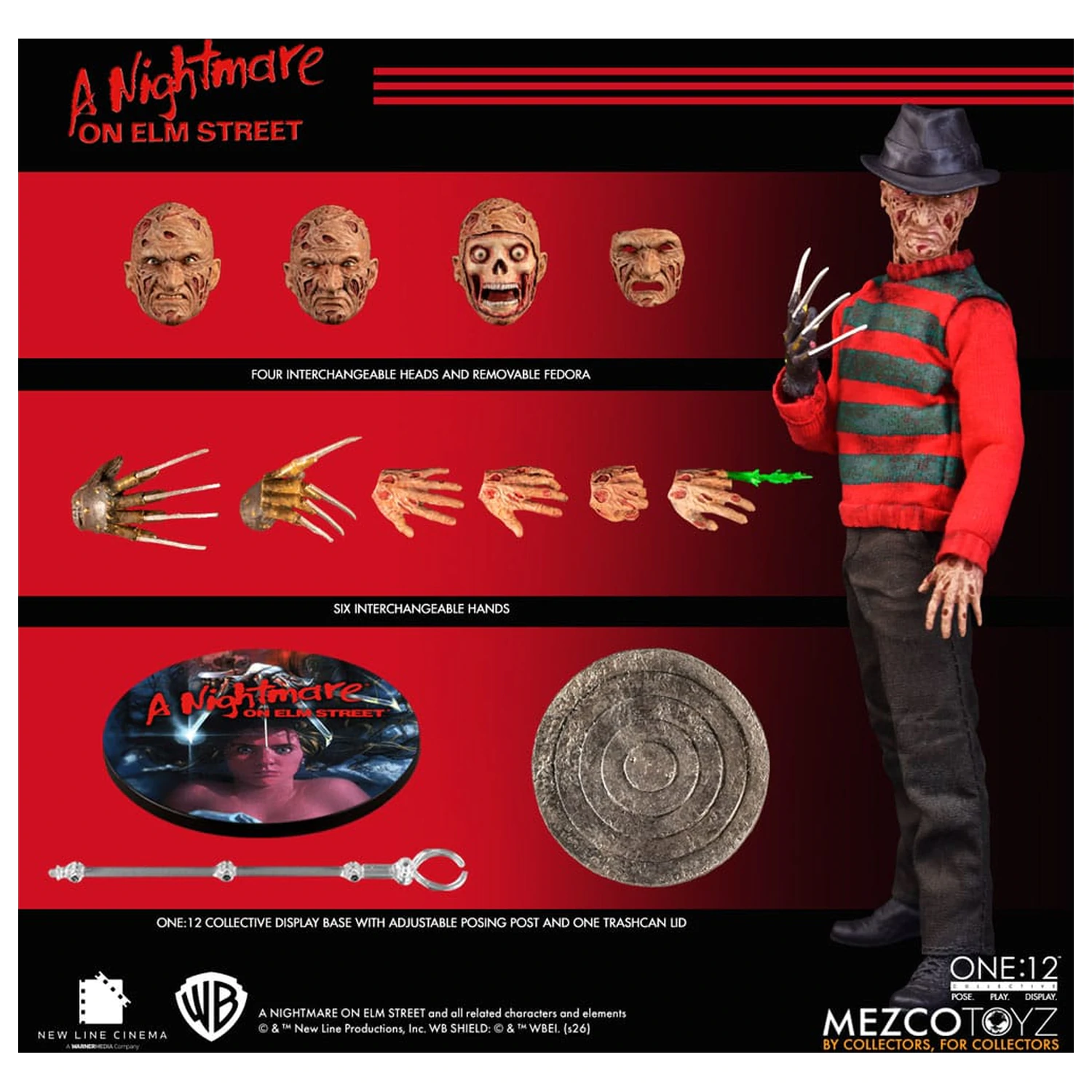 Nightmare On Elm Street Action Figure 1/12 Freddy Krueger 17 cm product photo