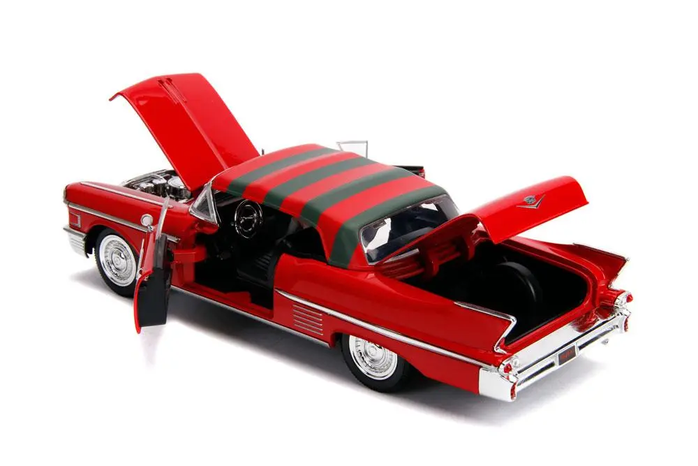 Nightmare on Elm Street Diecast Model American Horror Rides 1/24 1958 Cadillac with Figure product photo