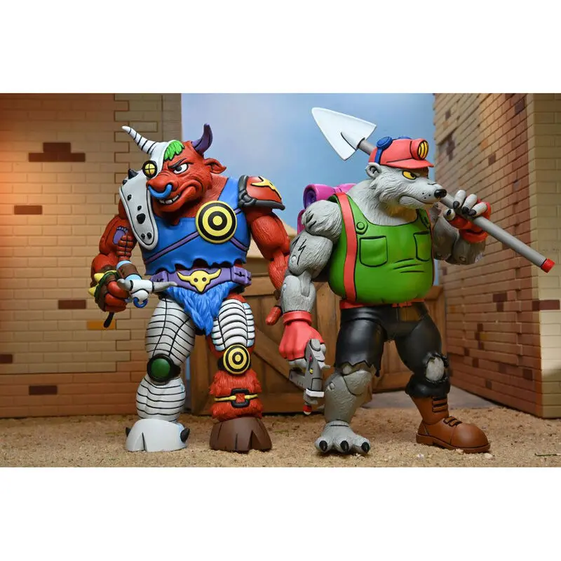 Ninja Turtles Dirtbag and Groundchuck Scale Action set figure 18cm product photo