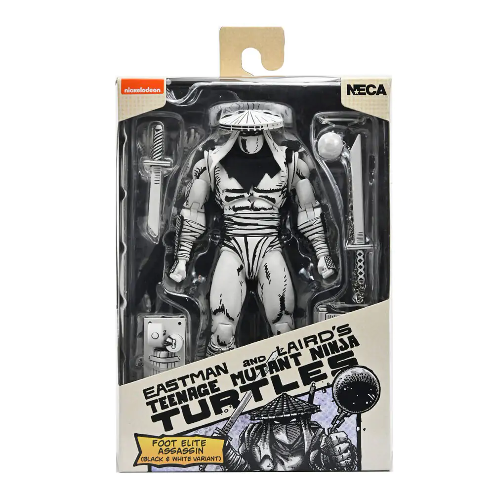 Ninja Turtles Teenage Mutant Foot Elite Assassin Black &amp; White figure 18cm product photo