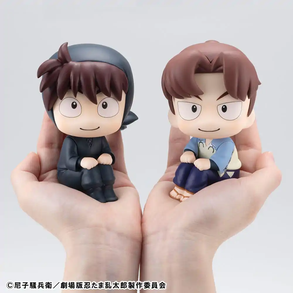 Nintama Rantaro Look Up PVC Statue Hansuke Doi &amp; Rikichi Yamada Set (with gift) 11 cm product photo