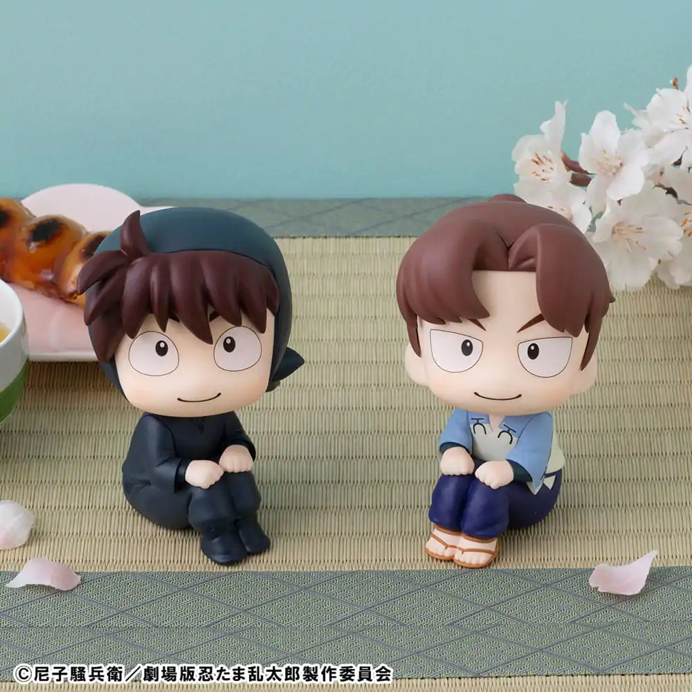 Nintama Rantaro Look Up PVC Statue Hansuke Doi &amp; Rikichi Yamada Set (with gift) 11 cm product photo