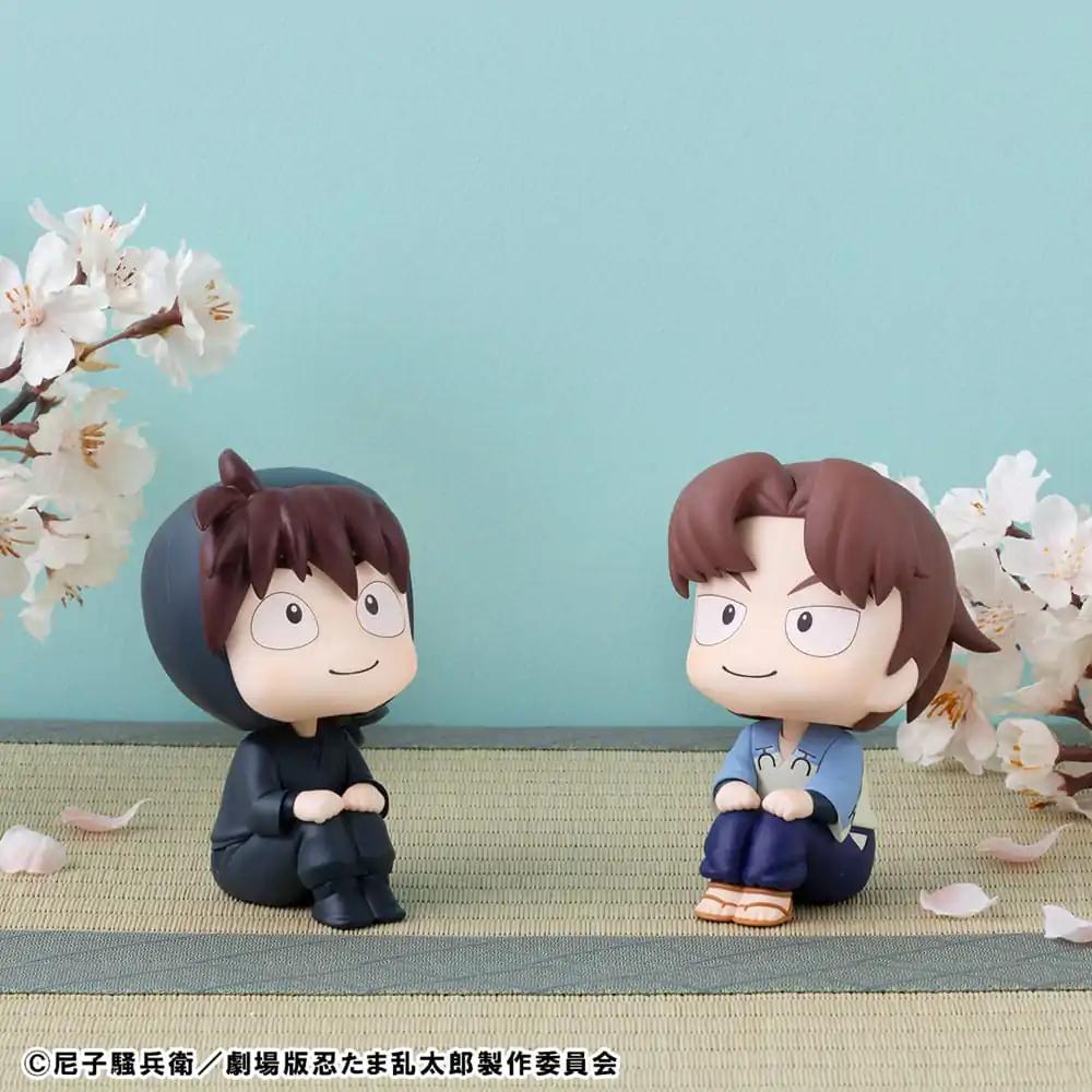 Nintama Rantaro Look Up PVC Statue Hansuke Doi &amp; Rikichi Yamada Set (with gift) 11 cm product photo