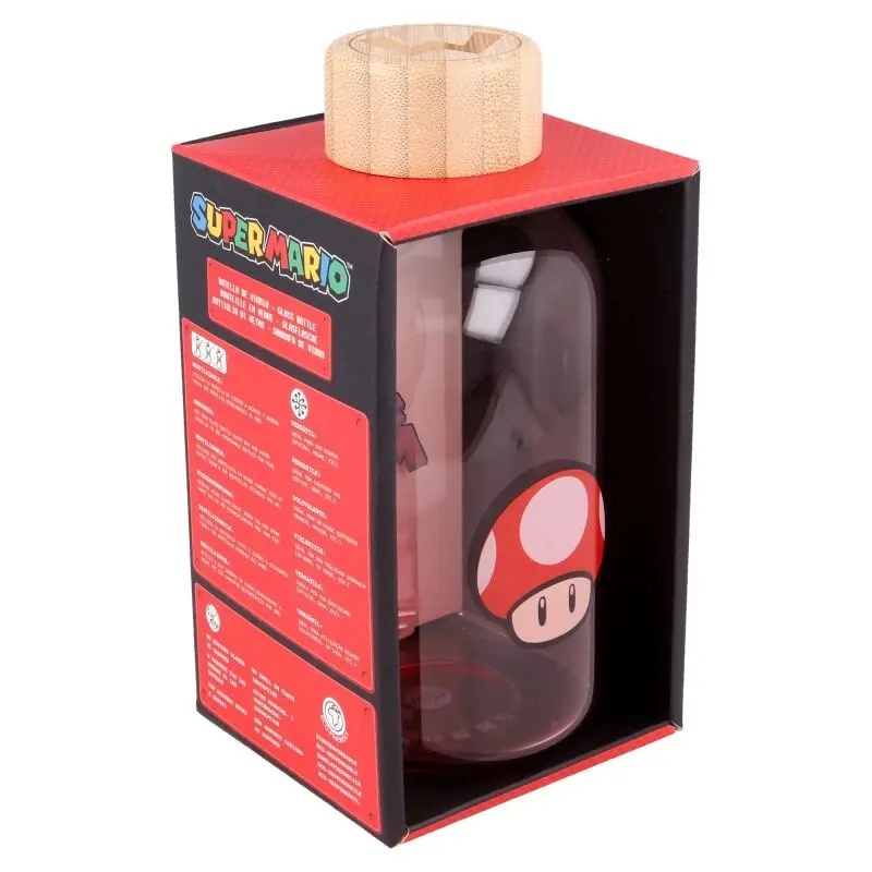Nintendo Super Mario Bros glass bottle 620ml product photo