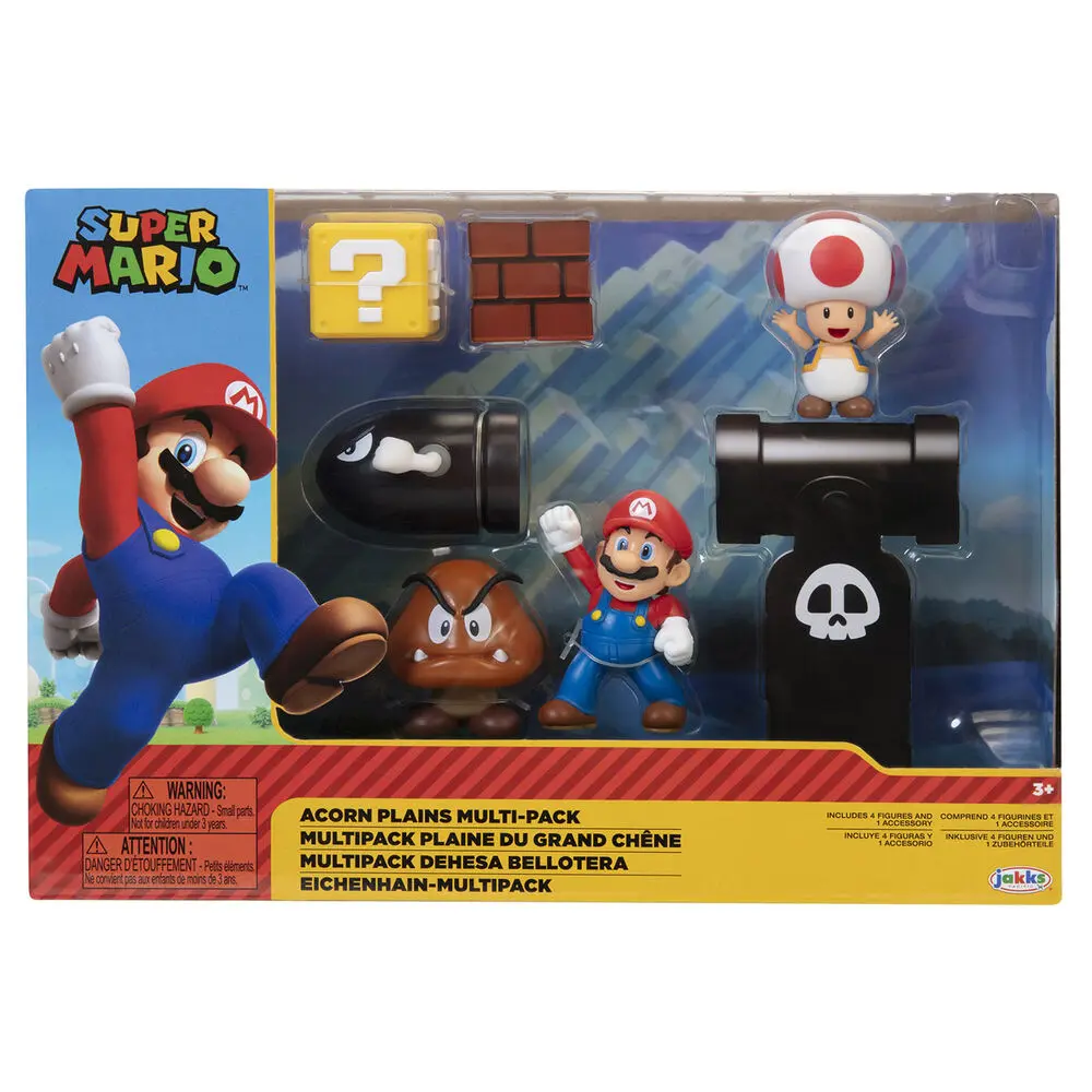 World of Nintendo Mini Figure 5-Pack New Super Mario Bros. U Acorn Plains 6 cm termékfotó