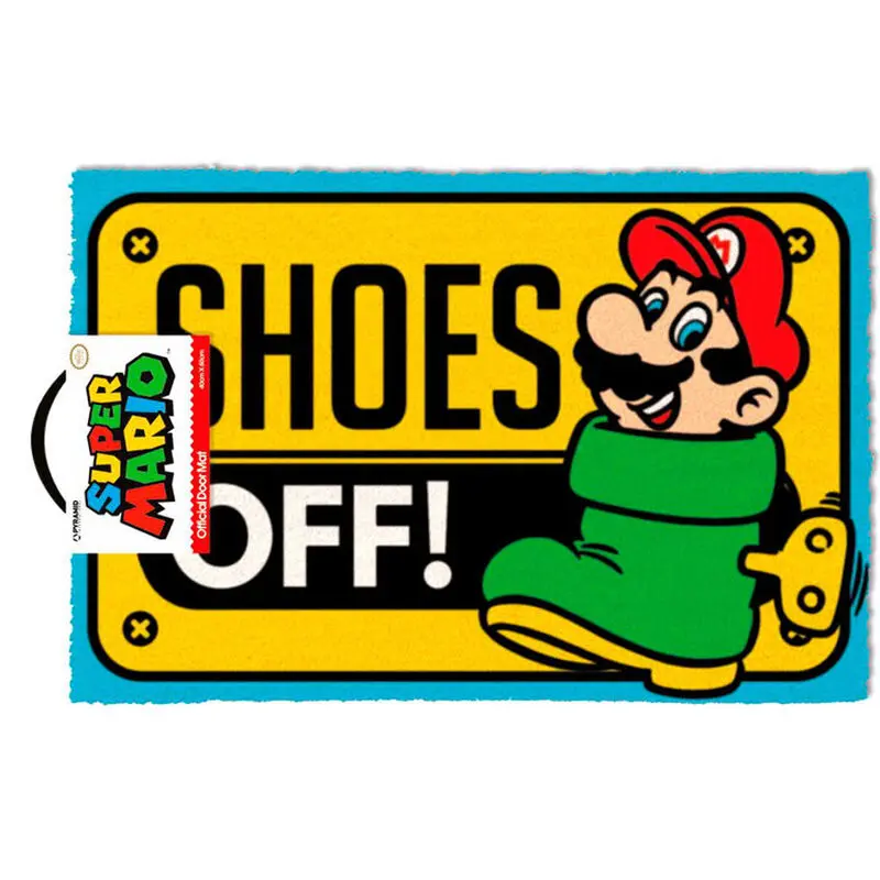 Nintendo Super Mario Shoes Off doormat product photo