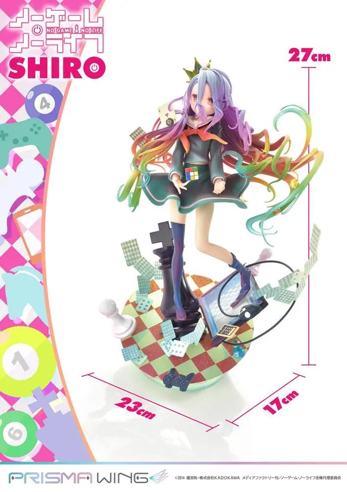 No Game No Life Prisma Wing PVC Statue 1/7 Shiro 27 cm product photo