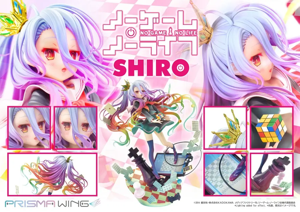 No Game No Life Prisma Wing PVC Statue 1/7 Shiro 27 cm product photo