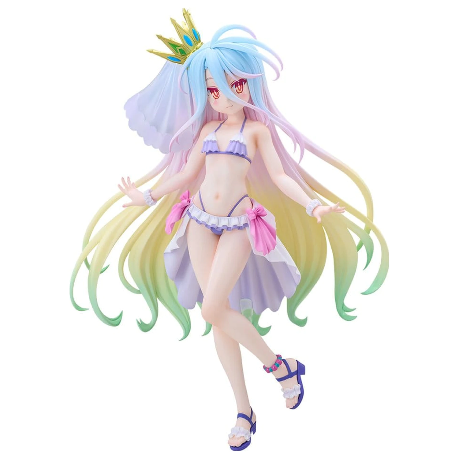 No Game No Life Tenitol Tall PVC Figure Shiro swimwear dress Ver. 29 cm product photo
