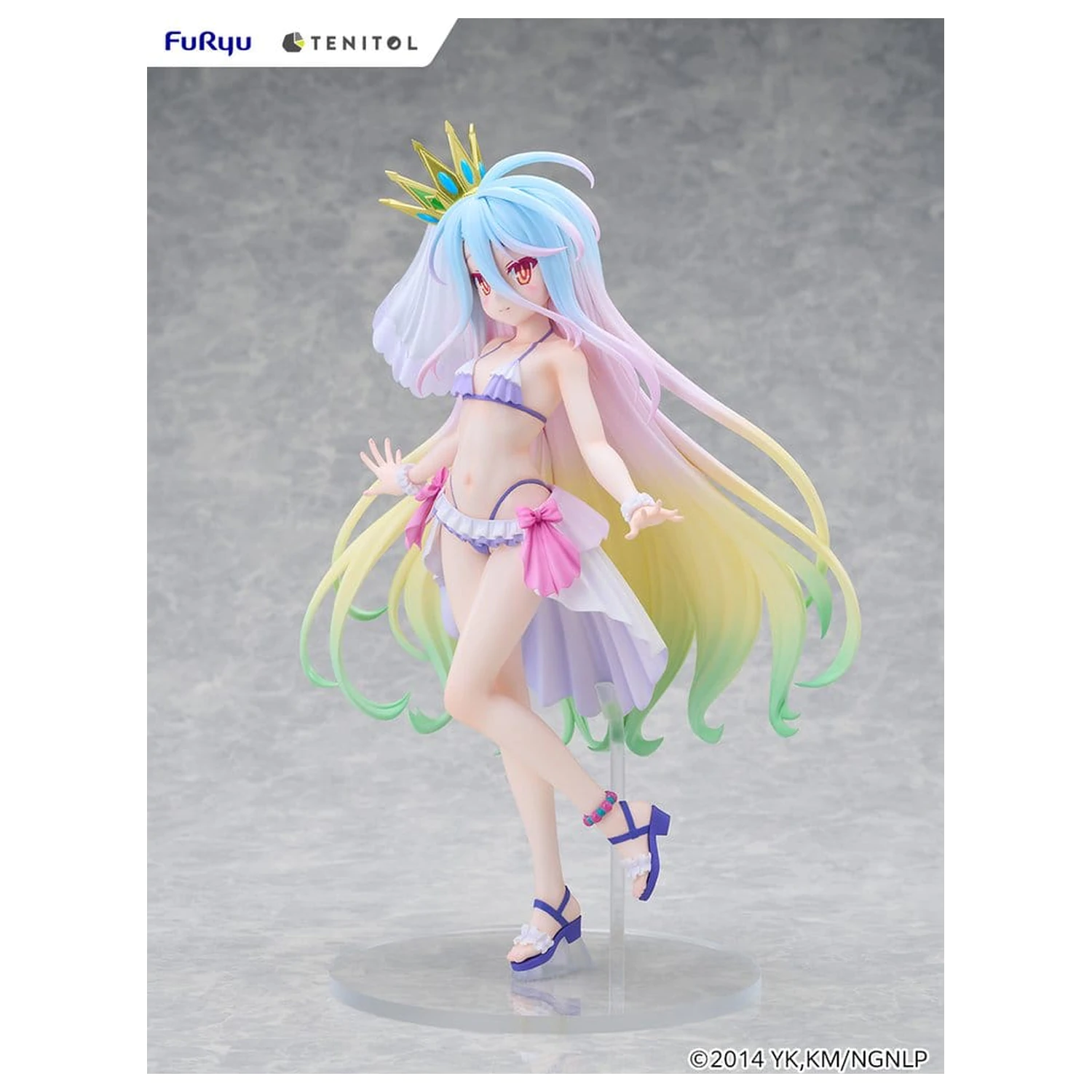 No Game No Life Tenitol Tall PVC Figure Shiro swimwear dress Ver. 29 cm product photo
