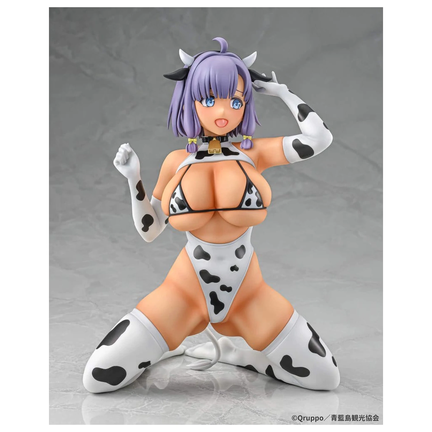Nukitashi The Animation PVC Statue 1/5 Misaki Hotori Cow print costume Tanned Ver. 22 cm  product photo
