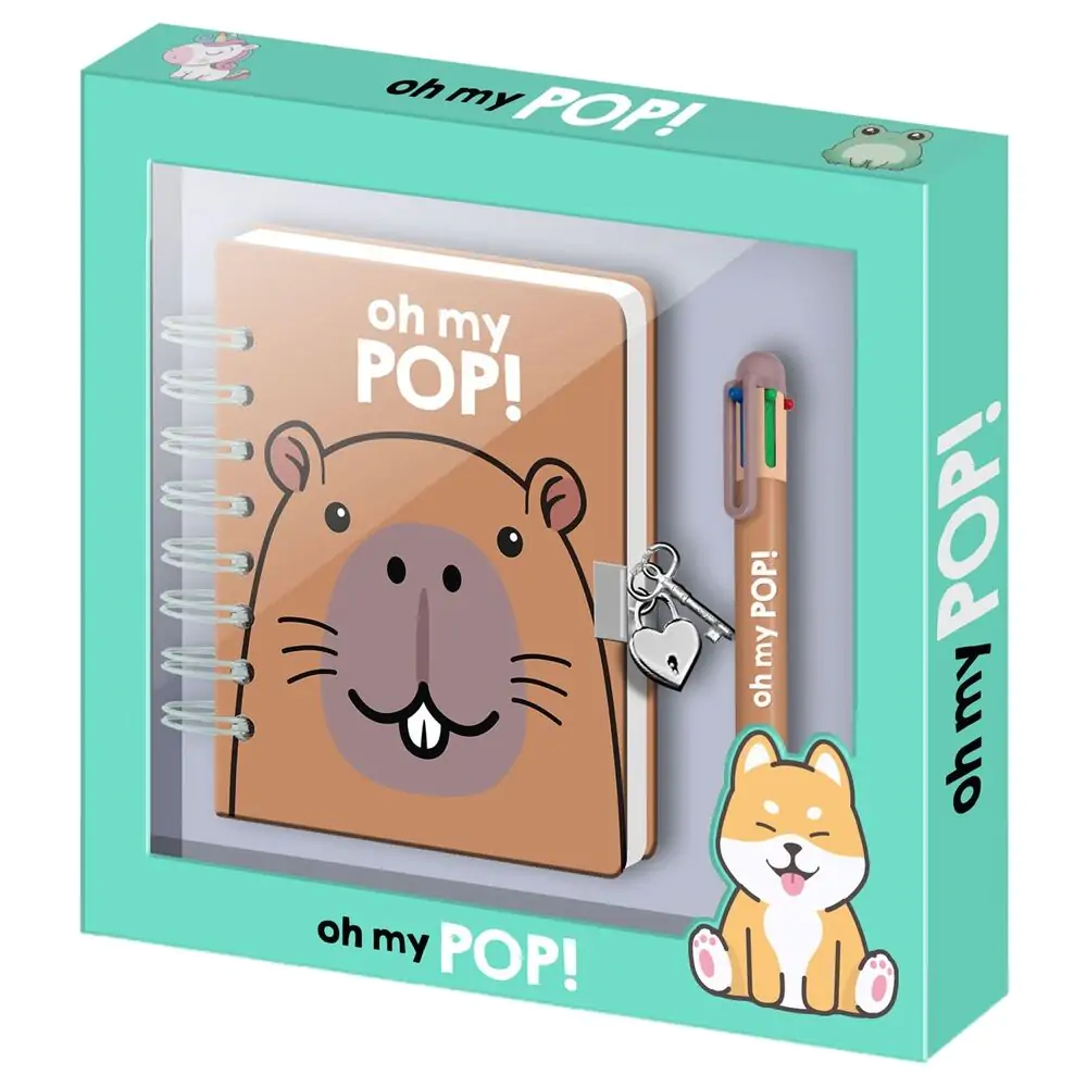 Oh My Pop! Capibara Diary and pen product photo
