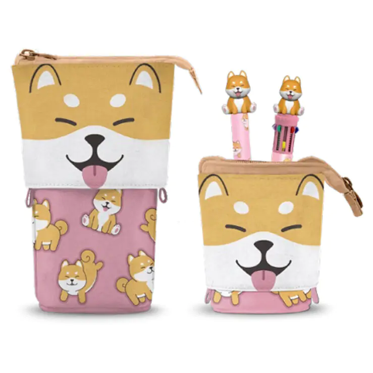 Oh My Pop! Shiba pencil casel + Pen 10 colours + erasable pen product photo