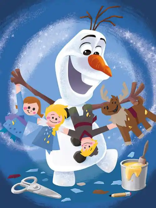 Olaf´s frozen Adventure Framed Canvas Print Characters 60 x 80 cm product photo