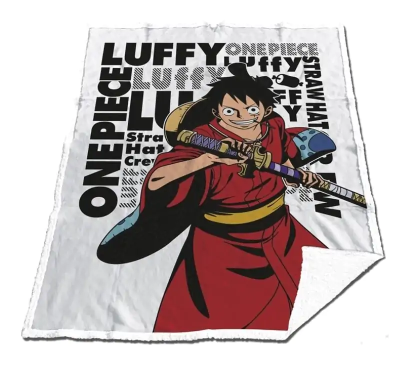 ONE PIECE Sherpa Blanket 130x170cm Luffy "Wano" product photo