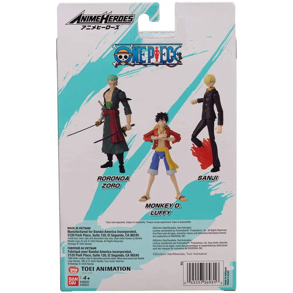 One Piece Anime Heroes Monkey D Luffy figure 16cm product photo