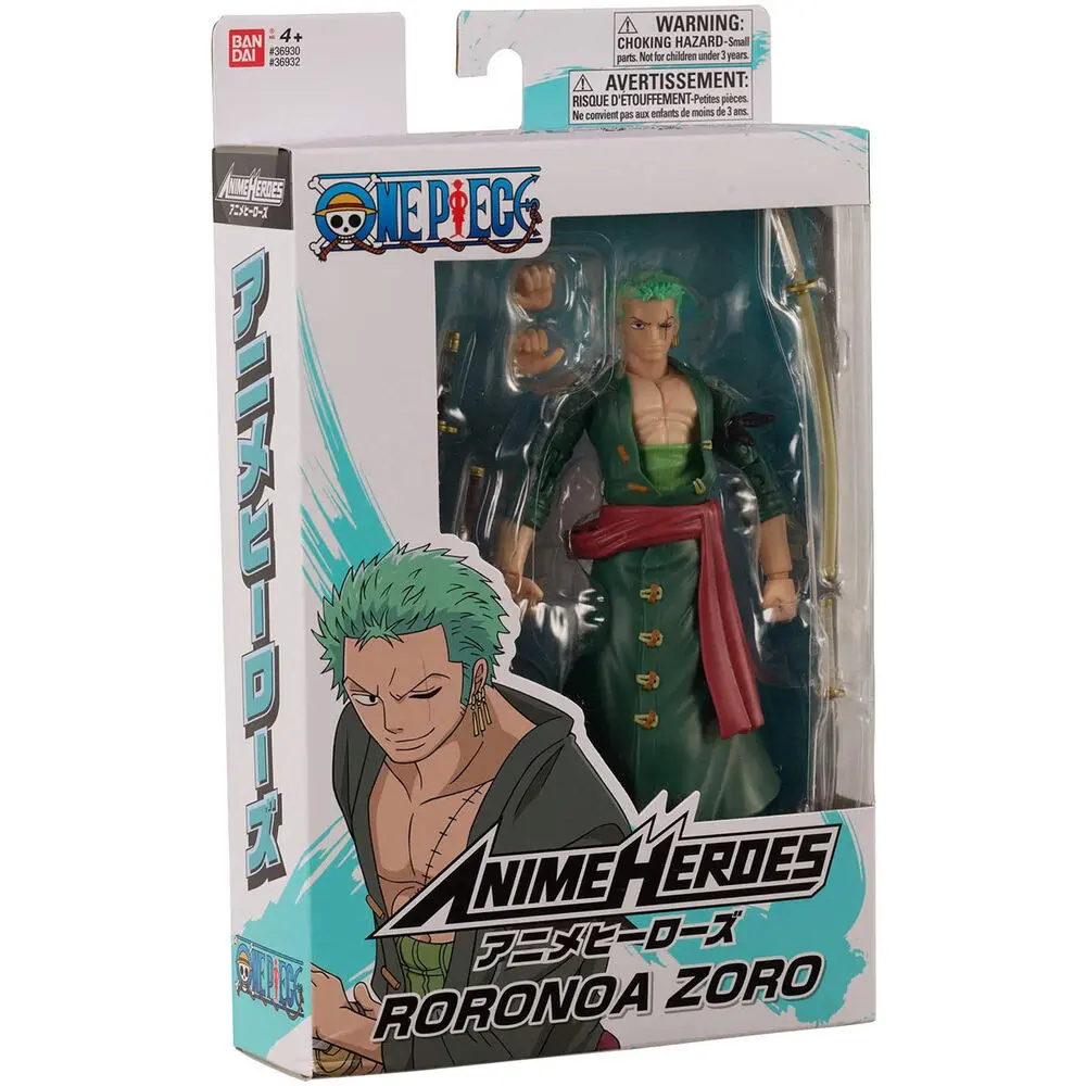 One Piece Anime Heroes Monkey Roronoa Zoro figure 17cm product photo