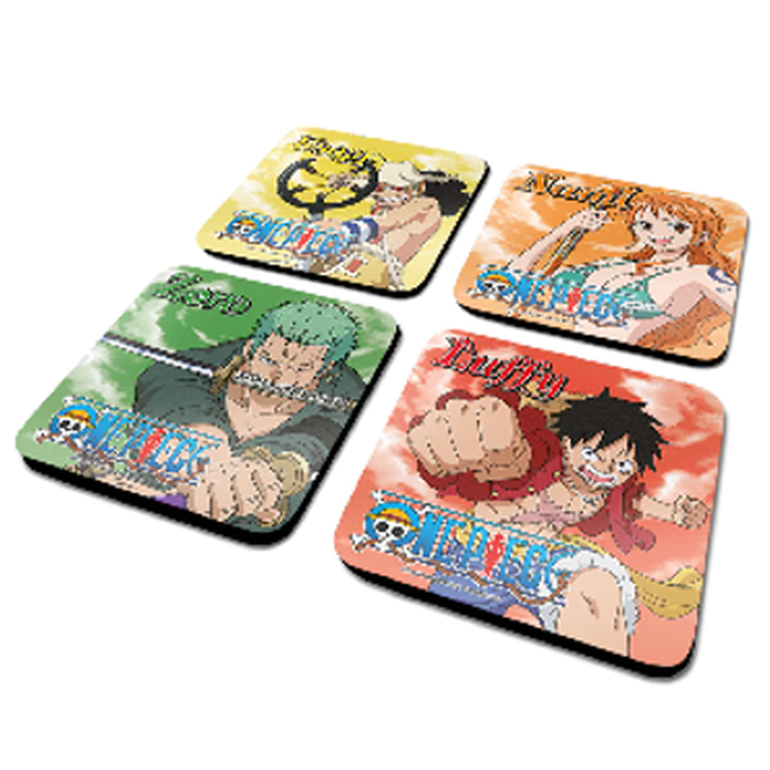 One Piece Characters Set of 4 Coasters product photo