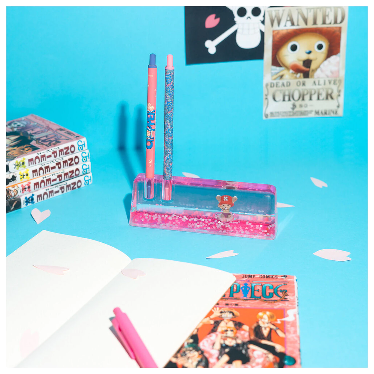 One Piece Chopper set of pencil, pen and acrylic stand product photo