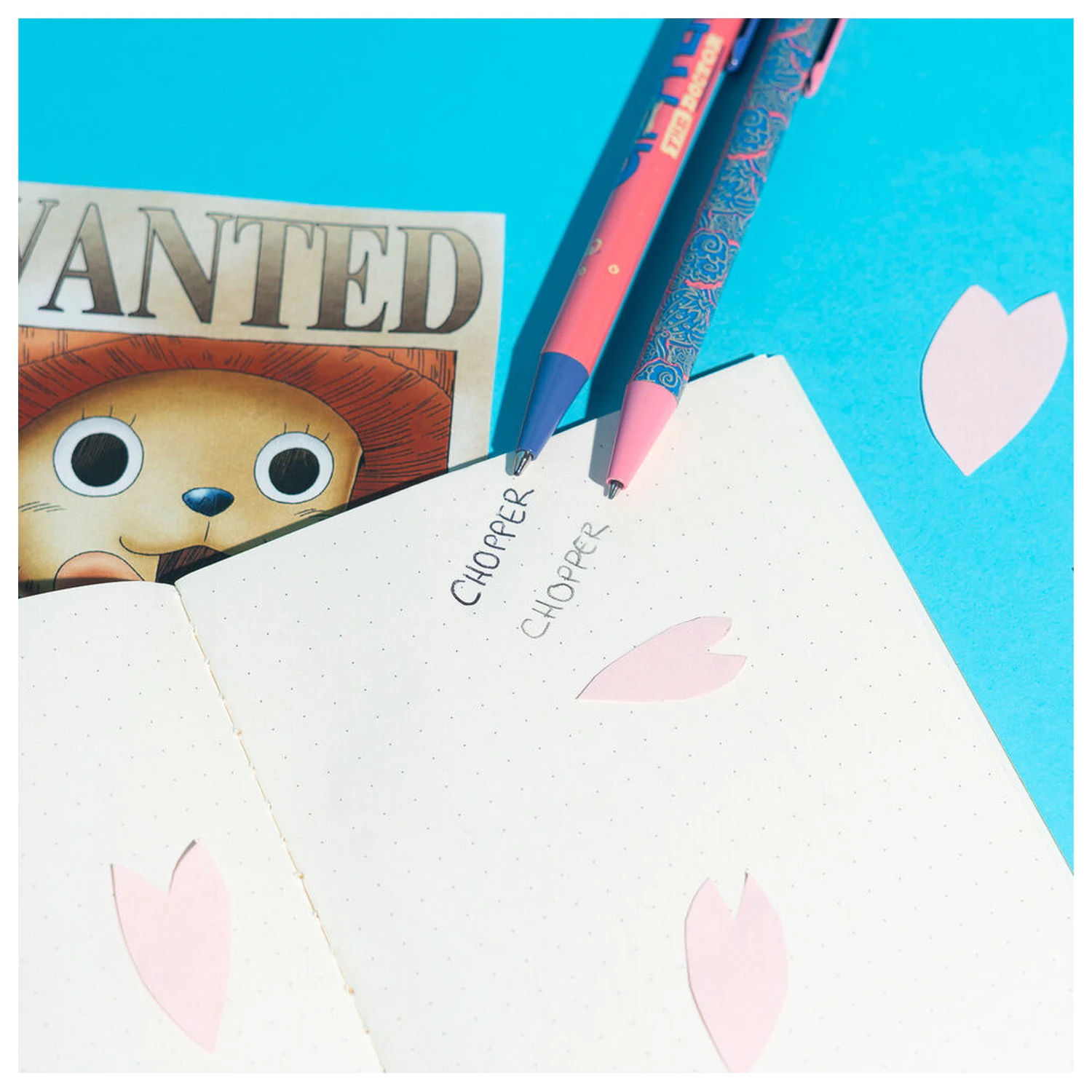 One Piece Chopper set of pencil, pen and acrylic stand product photo