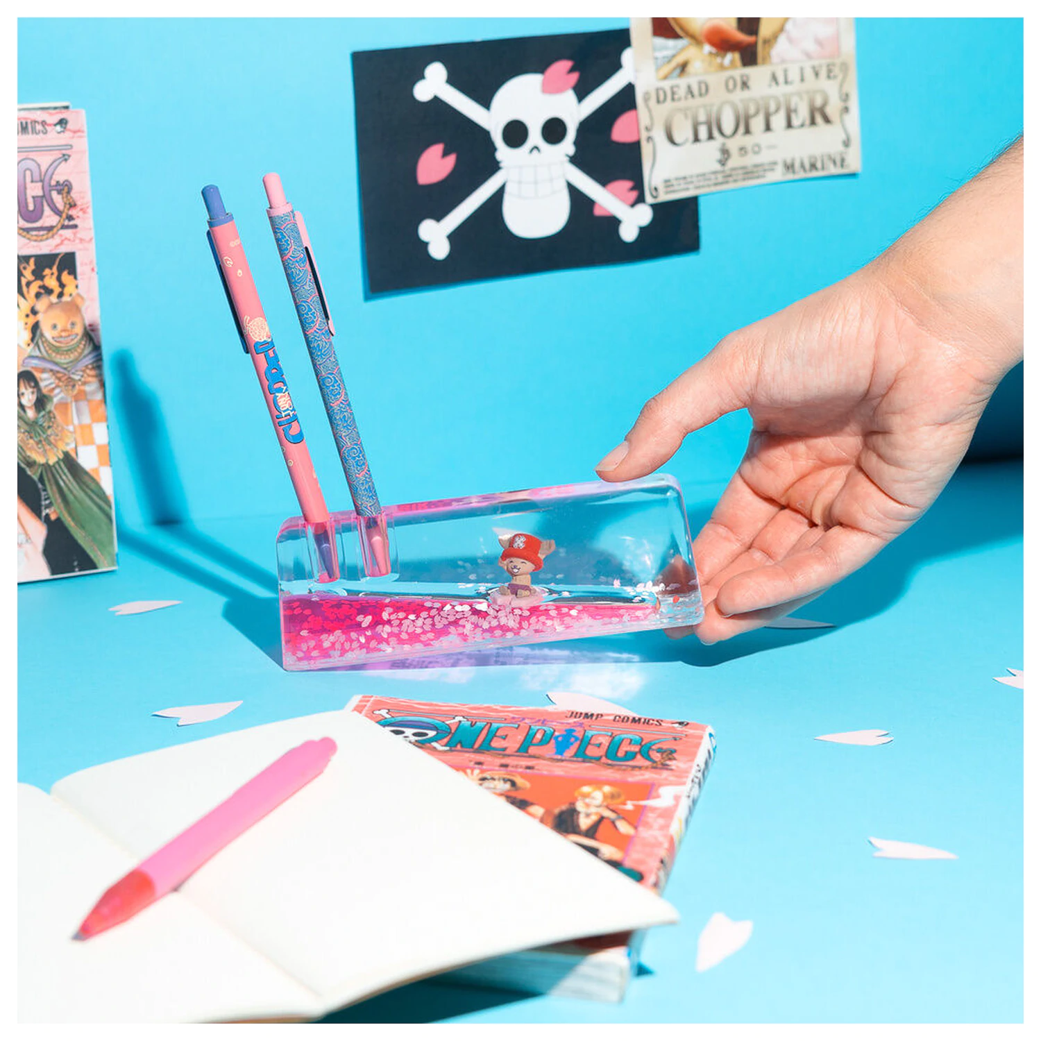 One Piece Chopper set of pencil, pen and acrylic stand product photo