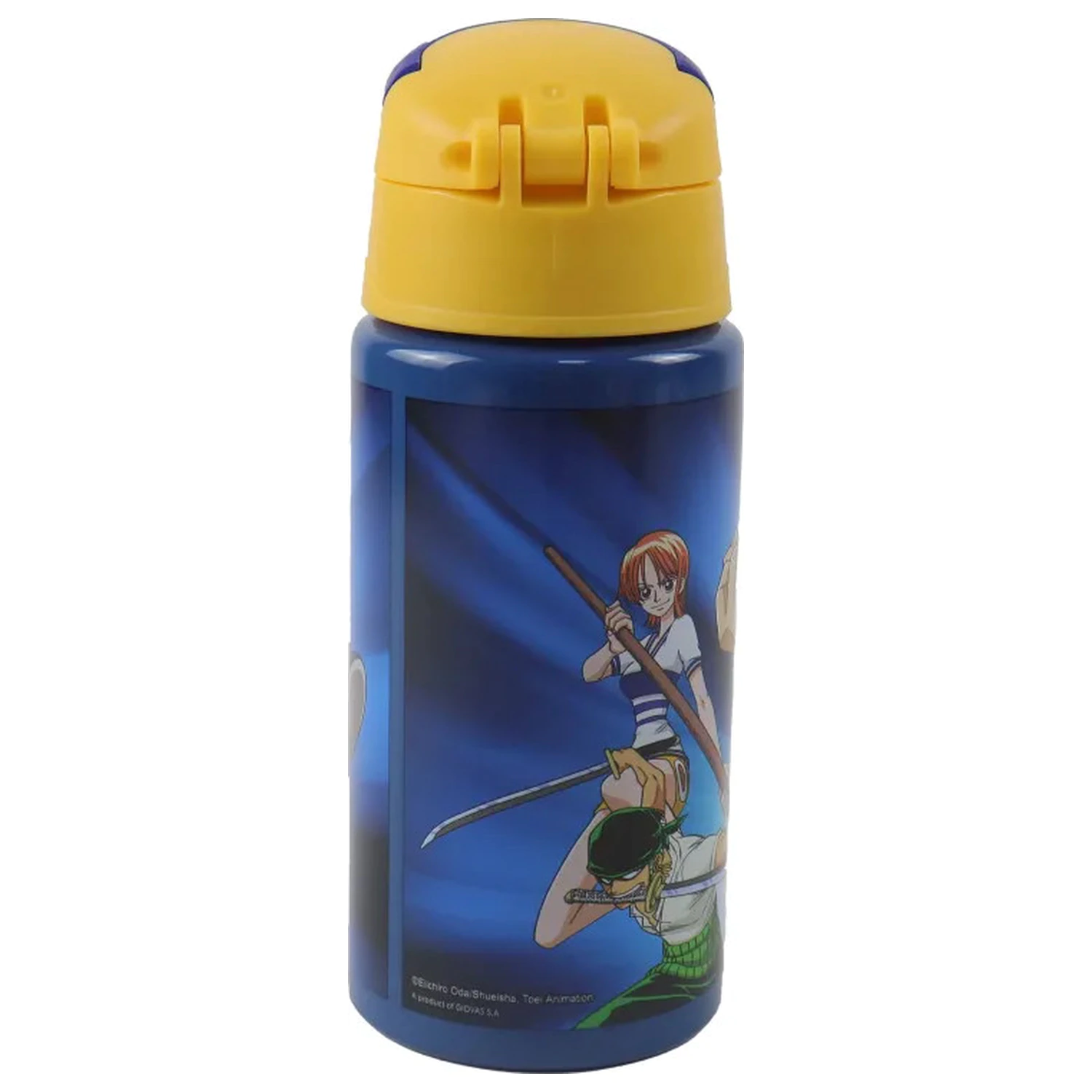 One Piece Crew Aluminum Straw Water Bottle with Hook 500 ml product photo