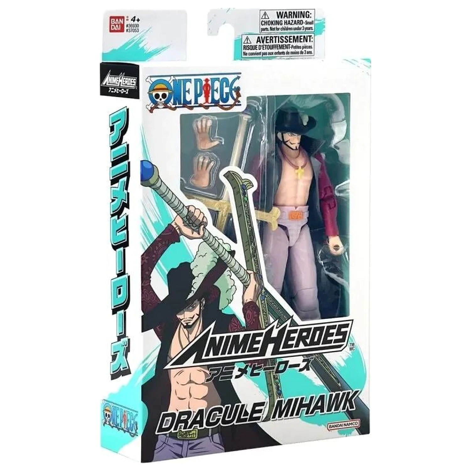 One Piece Dracule Mihawk Figure Anime Heroes 17cm product photo