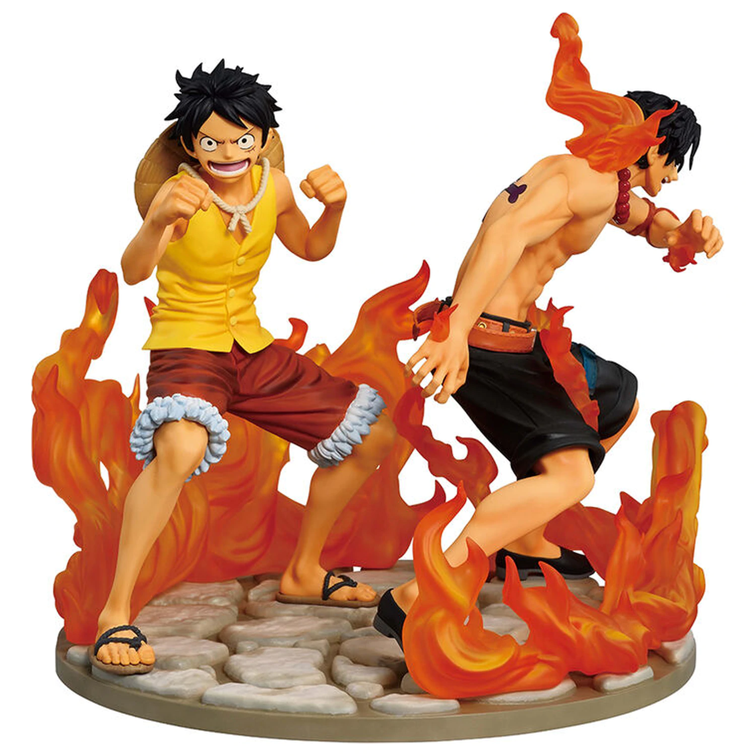 One Piece Dramatic Memories Ace & Luffy Ichibansho figure 15cm product photo