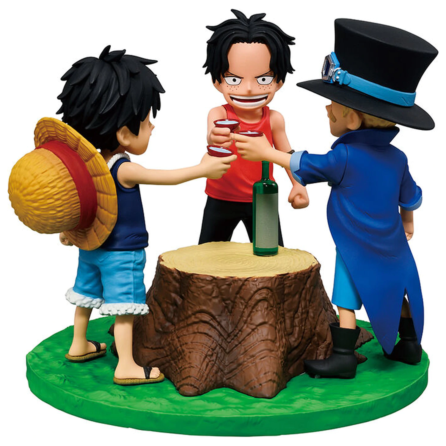 One Piece Dramatic Memories Ace & Sabo & Luffy Ichibansho figure 10cm product photo