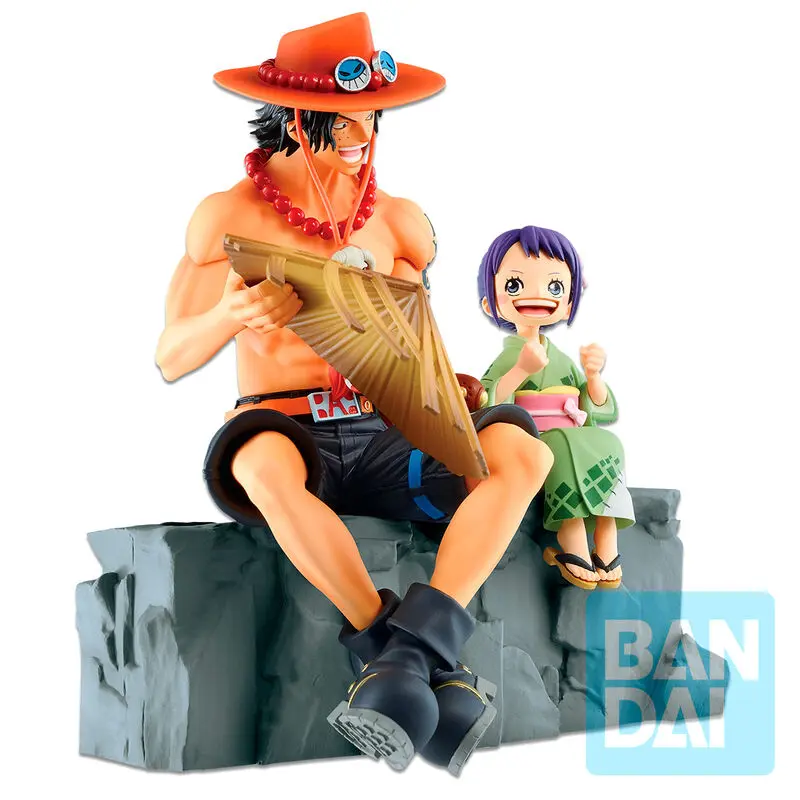 One Piece Emorial Vignette Ace and Otama Ichibansho figure 18cm product photo