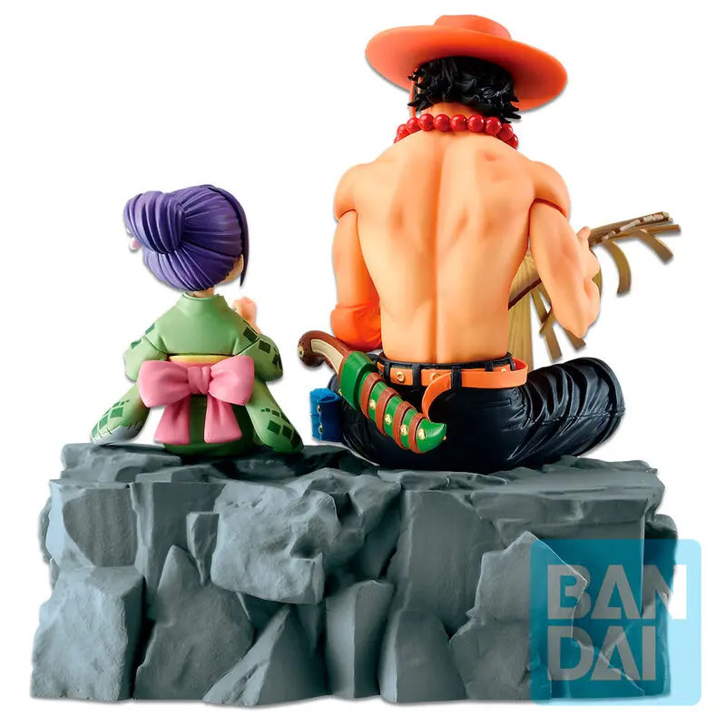 One Piece Emorial Vignette Ace and Otama Ichibansho figure 18cm product photo