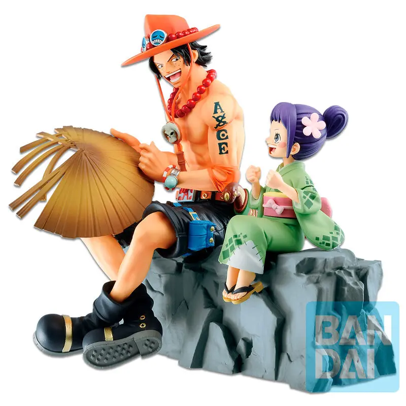 One Piece Emorial Vignette Ace and Otama Ichibansho figure 18cm product photo