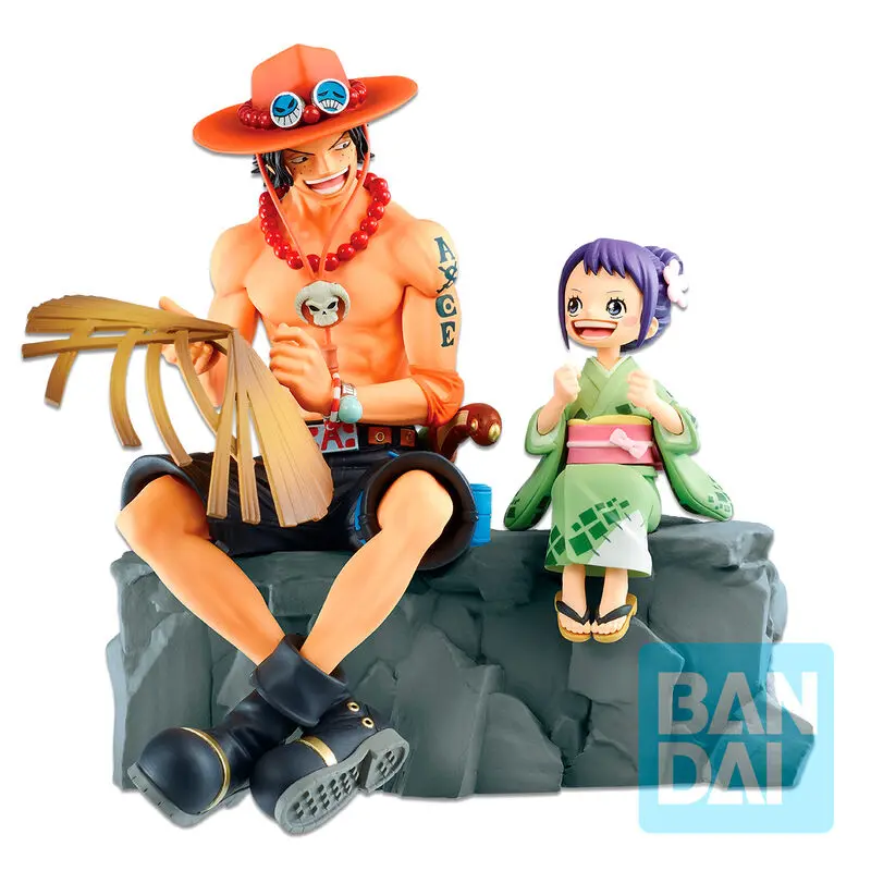 One Piece Emorial Vignette Ace and Otama Ichibansho figure 18cm product photo